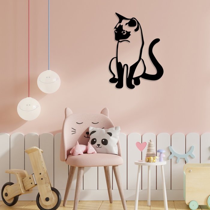 Wallity Cat 2 Metal Decor Negro Wallity Cat 2 Metal Decor Negro